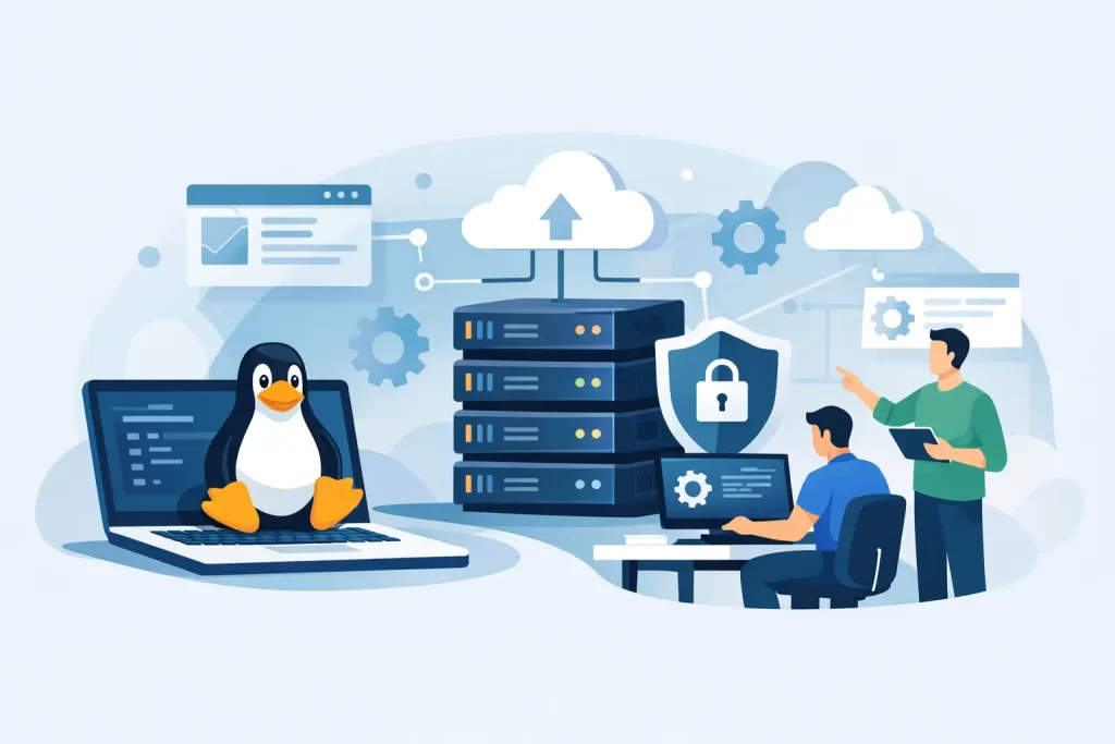 Trajnim Linux Server për punë reale në IT