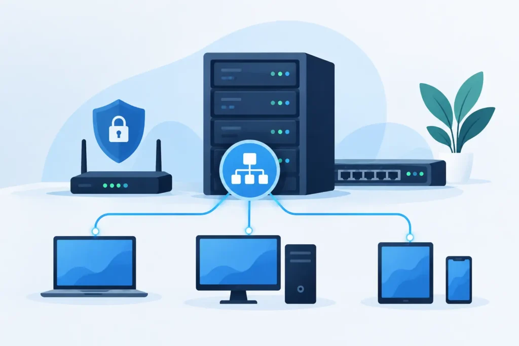 Konfigurim DHCP Server për Rrjete të Kontrolluara
